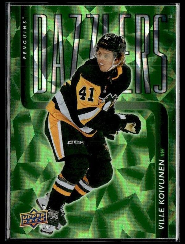 2025-26 Upper Deck Extended Series Hockey Dazzlers Green #DZ-110 Ville Koivunen