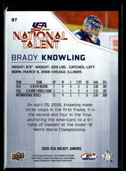 2026 Upper Deck USA Hockey Juniors National Talent Deluxe Brady Knowling /250 (2)