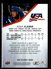 2025-26 Upper Deck USA Hockey Juniors Hockey UD Exclusives Adam Kleber /100 (2)