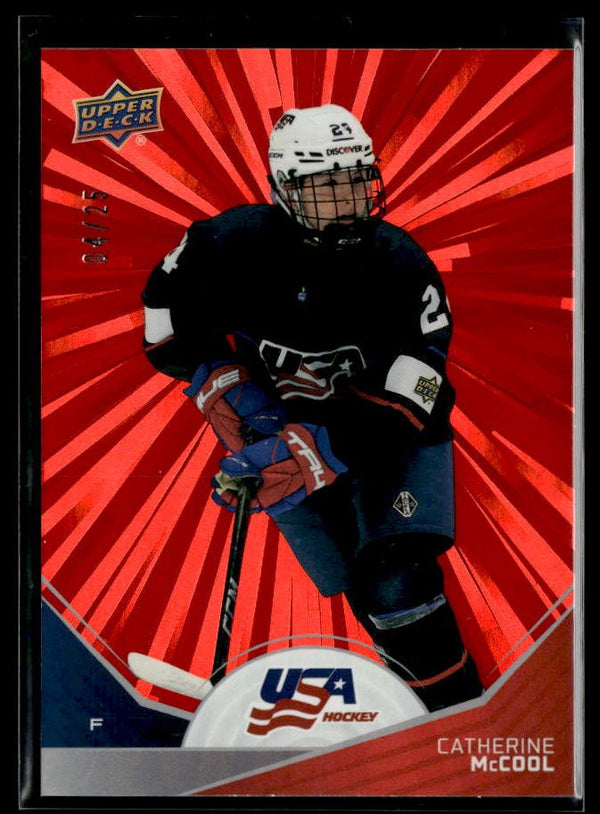 2026 Upper Deck USA Hockey Juniors Hockey Outburst Red Catherine McCool /25