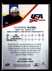 2026 Upper Deck USA Hockey Juniors Hockey Outburst Red Catherine McCool /25 (2)