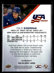 2026 Upper Deck USA Hockey Juniors Hockey Outburst Cole Eiserman (2)