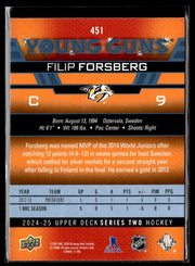 2024-25 Upper Deck Series Two Hockey Young Guns Renewed #451 Filip Forsberg (2)
