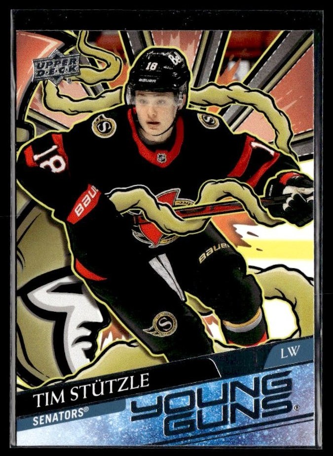 Hockey single: Tim Stützle #482 (Young Guns Renewed) from 2024-25 Upper Deck Series 2