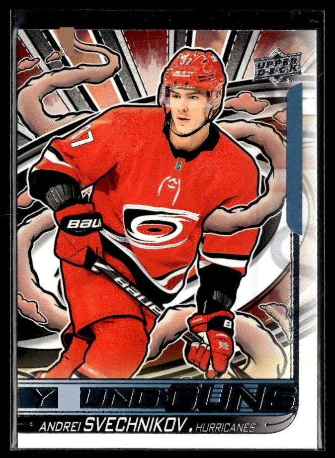 Hockey single: Andrei Svechnikov #451 (Young Guns Renewed) from 2024-25 Upper Deck Series 2