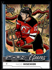 Nico Hischier - #201 Young Guns Renewed hockey card from 2024-25 Upper Deck Series 2