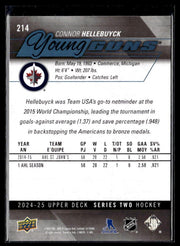 2024-25 Upper Deck Series Two Hockey Young Guns Renewed #214 Connor Hellebuyck (2)