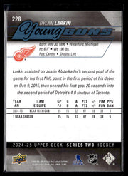 2024-25 Upper Deck Series Two Hockey Young Guns Renewed #228 Dylan Larkin (2)