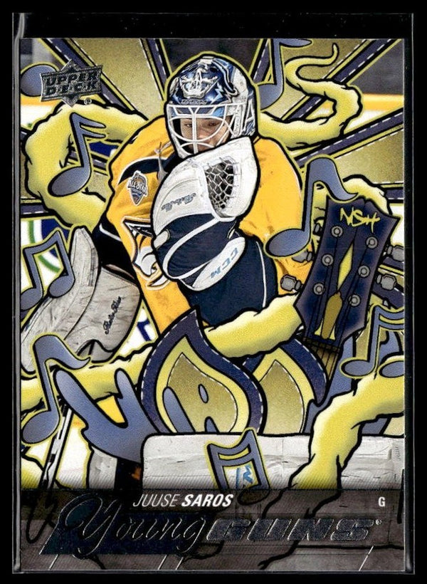 Juuse Saros - #464 Young Guns Renewed hockey card from 2024-25 Upper Deck Series Two