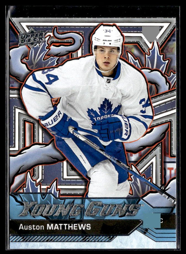 Auston Matthews - #201 Young Guns Renewed hockey card from 2024-25 Upper Deck Series Two