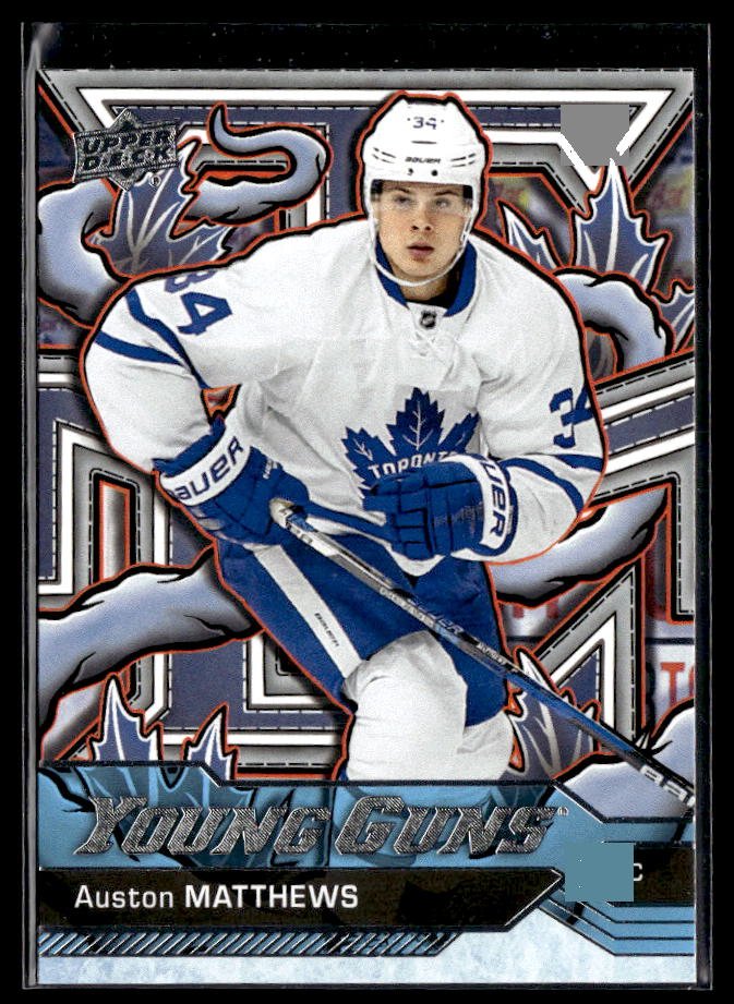 Auston Matthews - #201 Young Guns Renewed hockey card from 2024-25 Upper Deck Series Two