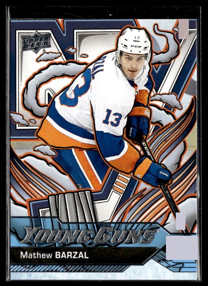Hockey single: Mathew Barzal #458 (Young Guns Renewed) from 2024-25 Upper Deck Series Two