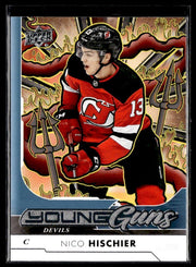 Hockey single: Nico Hischier #201 (Young Guns Renewed) from 2024-25 Upper Deck Series 2