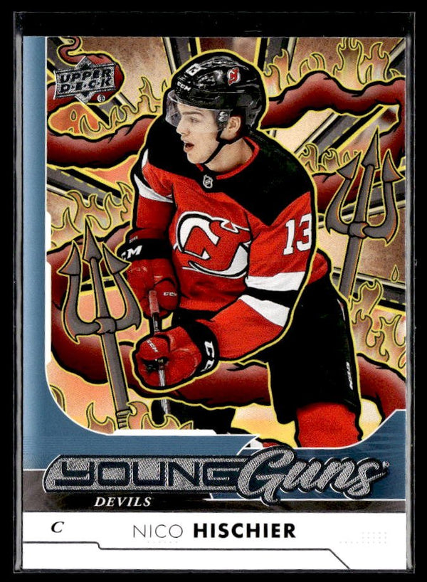 Hockey single: Nico Hischier #201 (Young Guns Renewed) from 2024-25 Upper Deck Series 2