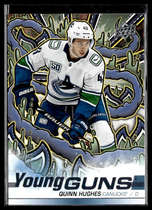 Quinn Hughes - #249 Young Guns Renewed hockey card from 2024-25 Upper Deck Series 2