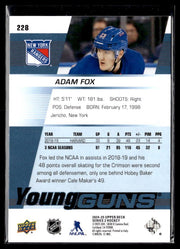 2024-25 Upper Deck Series 2 Hockey Young Guns Renewed #228 Adam Fox (2)
