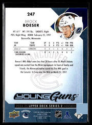 2024-25 Upper Deck Series 2 Hockey Young Guns Renewed #247 Brock Boeser (2)