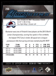 2024-25 Upper Deck Series Two Hockey Young Guns #206 Mikko Rantanen (2)