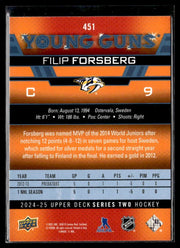 2024-25 Upper Deck Series Two Hockey Young Guns #451 Filip Forsberg (2)