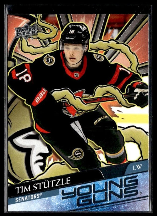 Tim Stützle - #482 Young Guns Renewed hockey card from 2024-25 Upper Deck Series 2