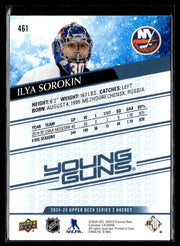 2024-25 Upper Deck Series 2 Hockey Young Guns Renewed #461 Ilya Sorokin (2)