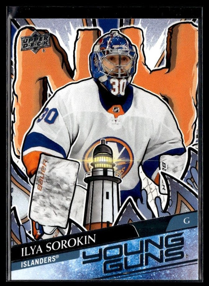Ilya Sorokin - #461 Young Guns Renewed hockey card from 2024-25 Upper Deck Series 2