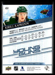 2024-25 Upper Deck Series 2 Hockey Young Guns Renewed #451 Kirill Kaprizov (2)