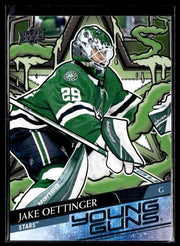 Jake Oettinger - #246 Young Guns Renewed hockey card from 2024-25 Upper Deck Series 2