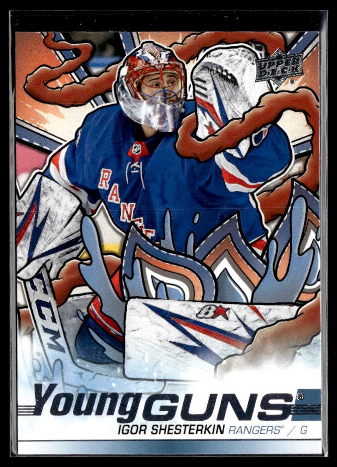 Hockey single: Igor Shesterkin #528 (Young Guns Renewed) from 2024-25 Upper Deck Series 2