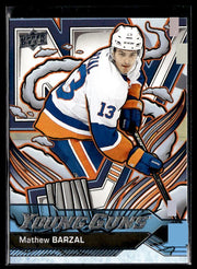 Hockey single: Mathew Barzal #458 (Young Guns) from 2024-25 Upper Deck Series Two