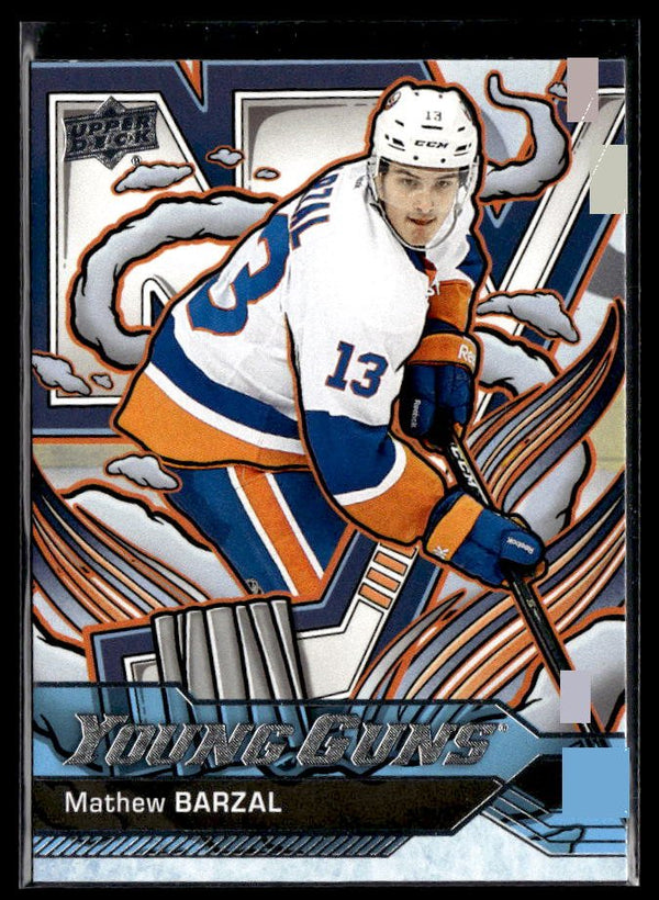 Hockey single: Mathew Barzal #458 (Young Guns) from 2024-25 Upper Deck Series Two