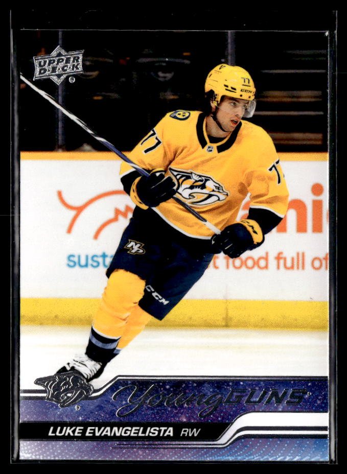 2023-24 Upper Deck Series 1 Young Guns Luke Evangelista #221 hockey single