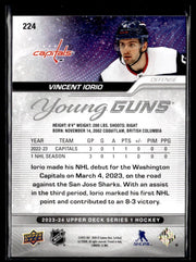 2023-24 Upper Deck Series 1 Hockey Young Guns #224 Vincent Iorio (2)