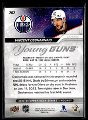 2023-24 Upper Deck Series 1 Hockey Young Guns #202 Vincent Desharnais (2)