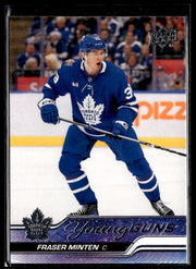 Fraser Minten - #482 Young Guns hockey card from 2023-24 Upper Deck Series 2
