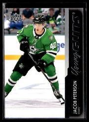 Jacob Peterson - #492 Young Guns hockey card from 2021-22 Upper Deck Series 2