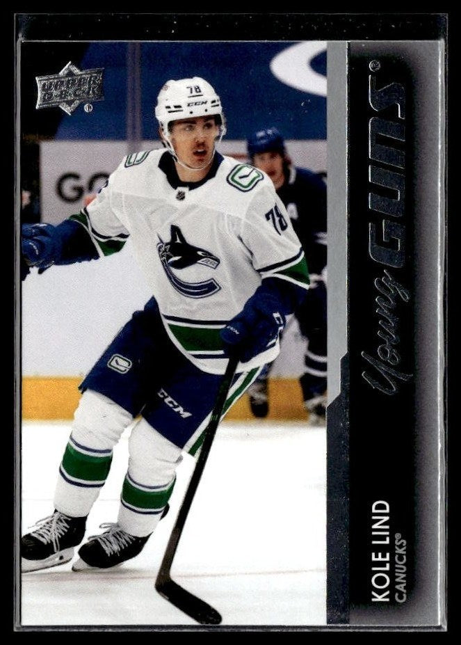 Hockey single: Kole Lind #247 (Young Guns) from 2021-22 Upper Deck Series 1