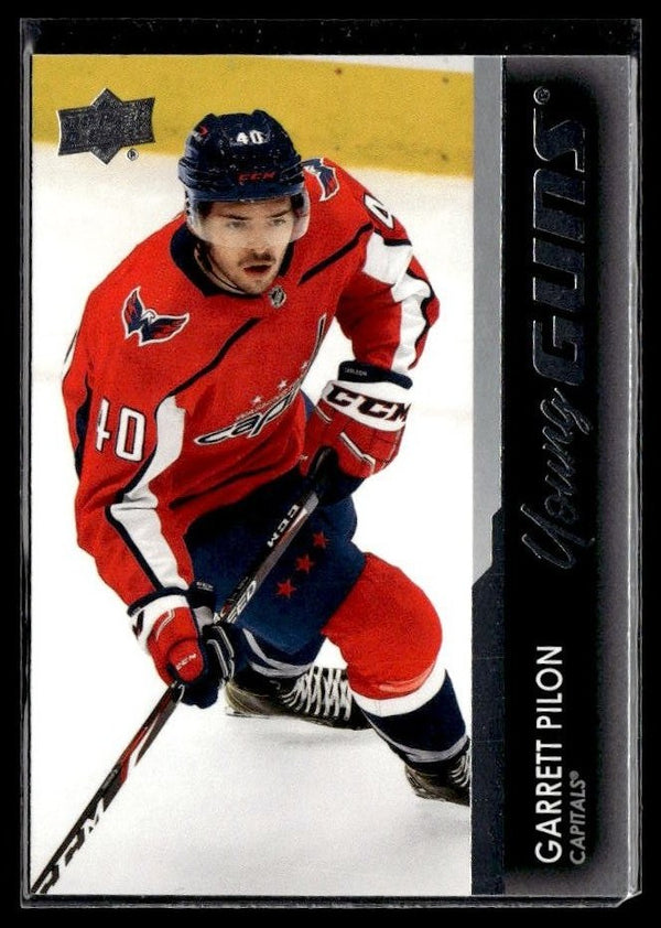 Garrett Pilon - #214 Young Guns hockey card from 2021-22 Upper Deck Series 1