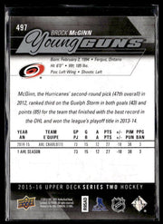2015-16 Upper Deck Series Two Hockey Young Guns #497 Brock McGinn (2)