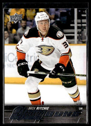 Nick Ritchie - #496 Young Guns hockey card from 2015-16 Upper Deck Series Two