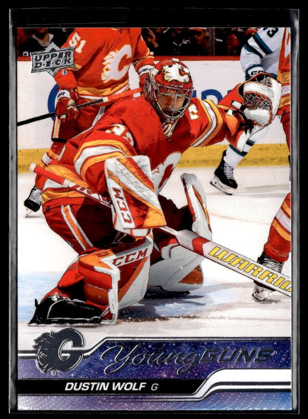 Hockey single: Dustin Wolf #210 (Young Guns) from 2023-24 Upper Deck Series 1