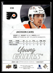 2021-22 Upper Deck Series 1 Hockey Young Guns #238 Jackson Cates (2)