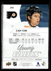 2021-22 Upper Deck Series 1 Hockey Young Guns #243 Cam York (2)