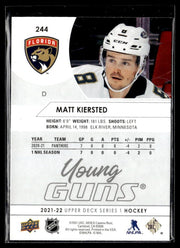 2021-22 Upper Deck Series 1 Hockey Young Guns #244 Matt Kiersted (2)
