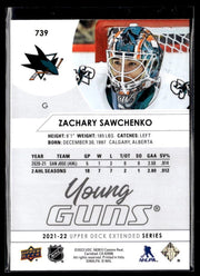 2021-22 Upper Deck Extended Series Hockey Young Guns #739 Zachary Sawchenko (2)