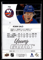 2021-22 Upper Deck Extended Series Hockey Young Guns #726 Robin Salo (2)