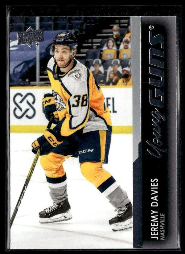 Jeremy Davies - #237 Young Guns hockey card from 2021-22 Upper Deck Series 1