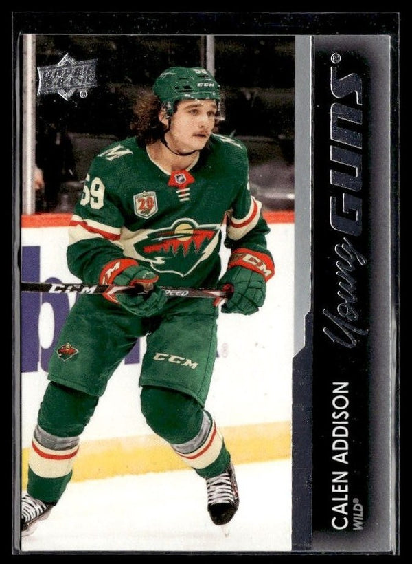 Hockey single: Calen Addison #227 (Young Guns) from 2021-22 Upper Deck Series 1