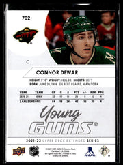 2021-22 Upper Deck Extended Series Hockey Young Guns #702 Connor Dewar (2)