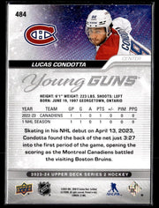 2023-24 Upper Deck Series 2 Hockey Young Guns #484 Lucas Condotta (2)